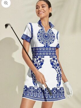 NWT Acegolfs Pretty Feminine Midi sport golf Dress Size M